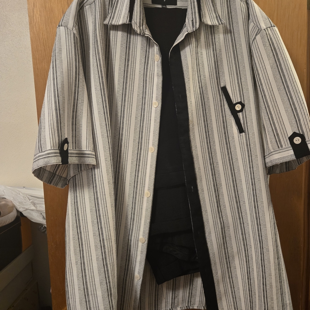 Striped Button-Up Shirt